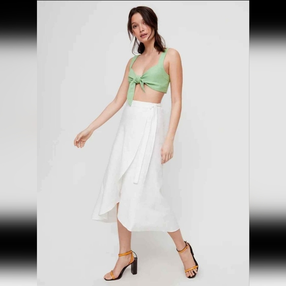 Wilfred "Aubrielle" Tie-front Crop Top - Picture 3 of 14